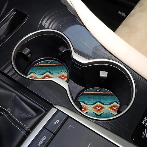 Blue Fire Skull Car Cup Coasters 2 Pack Absorbent Car Coasters to Keep Your Car Cup Holders Clean and Dry 2 Pack Car Cupholder to Keep Your Car Clean and Dry in Saudi Arabia