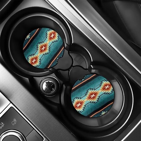 Blue Fire Skull Car Cup Coasters 2 Pack Absorbent Car Coasters to Keep Your Car Cup Holders Clean and Dry 2 Pack Car Cupholder to Keep Your Car Clean and Dry in Saudi Arabia