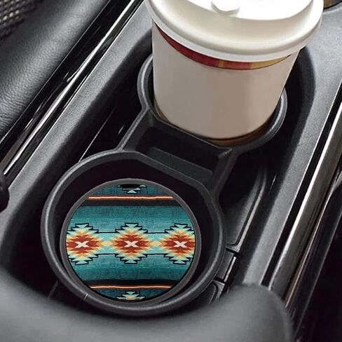 Blue Fire Skull Car Cup Coasters 2 Pack Absorbent Car Coasters to Keep Your Car Cup Holders Clean and Dry 2 Pack Car Cupholder to Keep Your Car Clean and Dry in Saudi Arabia