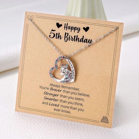 MIXJOY Unicorn Birthday Gifts for 1-10 Year Old Girls, You are Magical Necklace for Age 5 to 25 Daughter Granddaughter Niece in Saudi Arabia