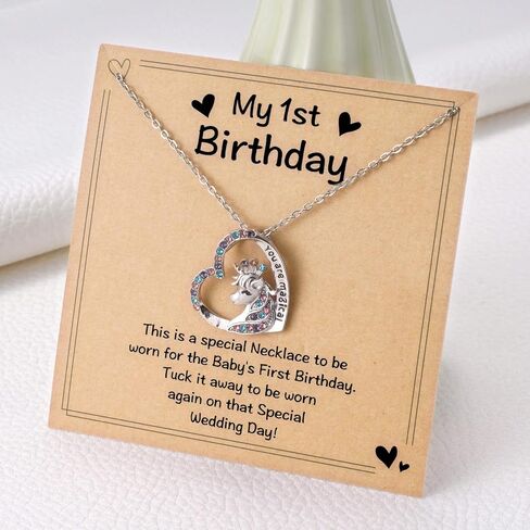 MIXJOY Unicorn Birthday Gifts for 1-10 Year Old Girls, You are Magical Necklace for Age 5 to 25 Daughter Granddaughter Niece in Saudi Arabia