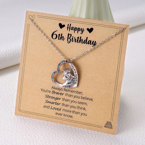 MIXJOY Unicorn Birthday Gifts for 1-10 Year Old Girls, You are Magical Necklace for Age 5 to 25 Daughter Granddaughter Niece in Saudi Arabia