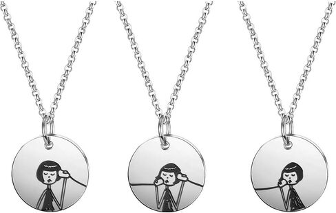 مجموعة قلادة Sweet 3 Friends Megaphone Girl من مجوهرات الأم والابنة قلادة BFF in Kuwait