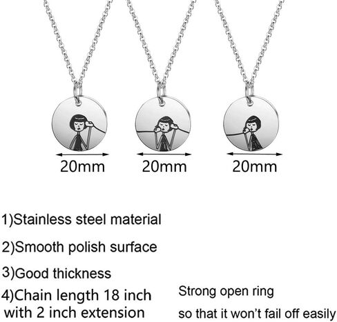 مجموعة قلادة Sweet 3 Friends Megaphone Girl من مجوهرات الأم والابنة قلادة BFF in Kuwait