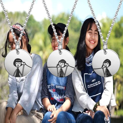 مجموعة قلادة Sweet 3 Friends Megaphone Girl من مجوهرات الأم والابنة قلادة BFF in Kuwait