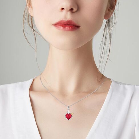 القلب المقدس ليسوع قلادة 925 الفضة الاسترليني القلب المقدس قلادة قلادة تميمة المسيحية مجوهرات للنساء الفتيات in Kuwait