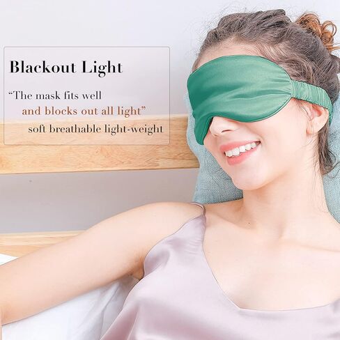 Mulberry Silk Eye Mask Sleep Mask for Women, Sleeping Mask for Women Men, Night Blindfold Blackout Covers, Travel Yoga Camping Restoration Masks, Comfort and Relax Silk Eye Mask, Black in Saudi Arabia