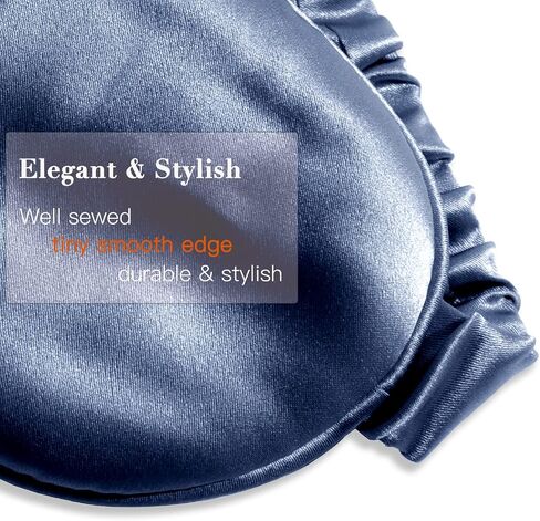 Mulberry Silk Eye Mask Sleep Mask for Women, Sleeping Mask for Women Men, Night Blindfold Blackout Covers, Travel Yoga Camping Restoration Masks, Comfort and Relax Silk Eye Mask, Black in Saudi Arabia