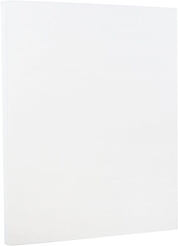بطاقات JAM PAPER Strathmore 80lb - غطاء 8.5 × 11 - 216 جرامًا للمتر المربع - كتان أبيض طبيعي - معاد تدويره بنسبة 30% - 50 ورقة/عبوة in Saudi Arabia