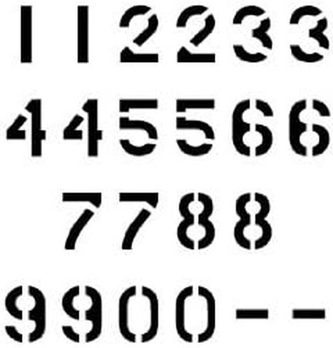 مجموعة استنسل للحروف والأرقام العسكرية مقاس 3/4 بوصة | 10 مل | استنسل الطلاء للملصقات وعلامات الحائط in Kuwait