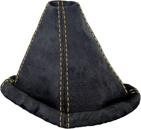 L & P Car Design Shift Boot Cover Faux Suede Compatible with VW Golf 2 MK2 3 MK3 Passat MK3 Polo MK3 for Jetta MK2 MK3 Manual Transmission Black in Saudi Arabia