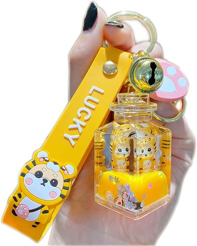 BEXOA لطيف المفاتيح Kawaii شيبا Inu السائل العائمة المفاتيح على ظهره سحر السوار سوار حلقة رئيسية لفتاة النساء in Kuwait