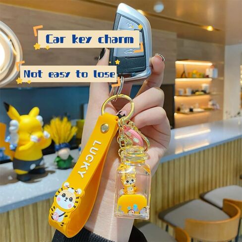 BEXOA لطيف المفاتيح Kawaii شيبا Inu السائل العائمة المفاتيح على ظهره سحر السوار سوار حلقة رئيسية لفتاة النساء in Kuwait