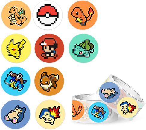 ملصقات Pixel Dot ملصقات تشجيعية (1000 قطعة) ملصق كرتوني لطيف للهدايا لأجهزة الكمبيوتر المحمول وزجاجة مياه وإكسسوارات الهاتف وخوذة نافذة السيارة وديكور المراهقين in Kuwait