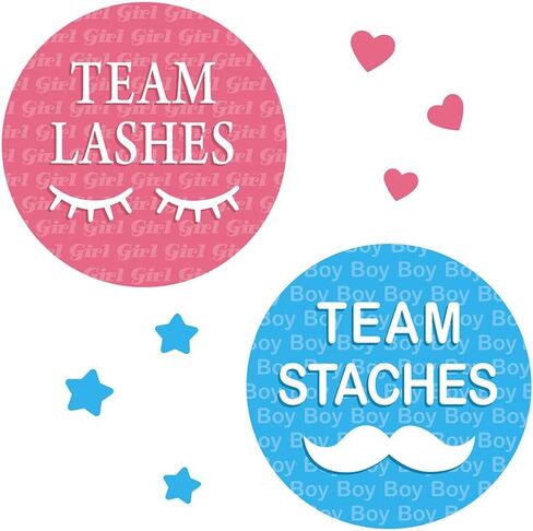 168 Pieces Colored Gold Stamping Gender Reveal Stickers,2 Inch Gold Glitter Team Girl and Boy Waterproof Label,for Gender Reveal Party Games Supplies, for Baby Showers or Gender Reveal Party in Kuwait