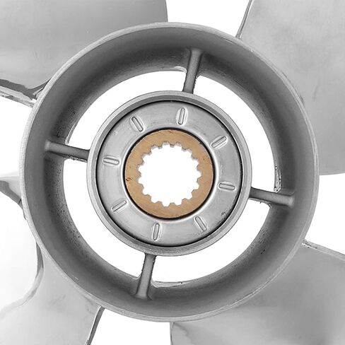 Qiilu Boat Outboard Propeller, 4-Blade Outboard Propeller Stainless Steel 13 x 19 RH Pitch Fit for YAMAHA 50‑130HP Engine in Saudi Arabia