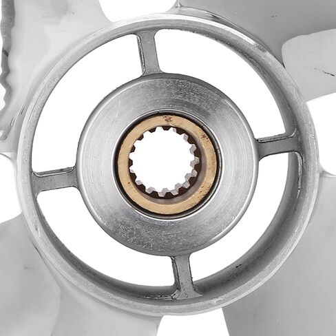 Qiilu Boat Outboard Propeller, 4-Blade Outboard Propeller Stainless Steel 13 x 19 RH Pitch Fit for YAMAHA 50‑130HP Engine in Saudi Arabia
