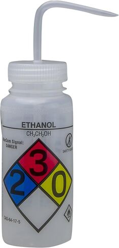 SP Bel-Art GHS Labeled Safety-Vented Machine Oil Wash Bottles; 500ml (16oz), Polyethylene w/Natural Polypropylene Cap (Pack of 4) (F12416-0010) in Saudi Arabia
