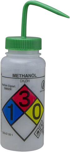 SP Bel-Art GHS Labeled Safety-Vented Machine Oil Wash Bottles; 500ml (16oz), Polyethylene w/Natural Polypropylene Cap (Pack of 4) (F12416-0010) in Saudi Arabia