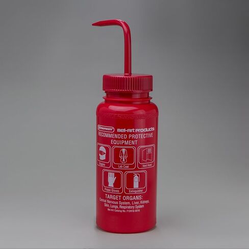 SP Bel-Art GHS Labeled Safety-Vented Machine Oil Wash Bottles; 500ml (16oz), Polyethylene w/Natural Polypropylene Cap (Pack of 4) (F12416-0010) in Saudi Arabia