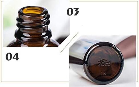 3PCS Portable Amber Glass Graduated Scale Dropping Bottle Vials With Black Rubber Cap And Glass Dropper Pipette For Cosmetic Perfumes Essential Oils Liquids Storage in Saudi Arabia