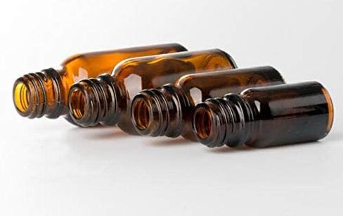3PCS Portable Amber Glass Graduated Scale Dropping Bottle Vials With Black Rubber Cap And Glass Dropper Pipette For Cosmetic Perfumes Essential Oils Liquids Storage in Saudi Arabia