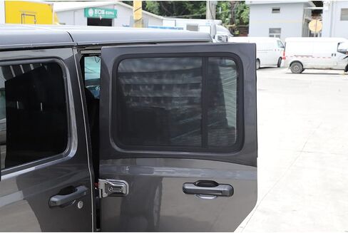 مجموعة شاشة نافذة السيارة من Bestmotoring Jeep Wrangler، شبكة شاشة حشرات الحشرات لسيارة Jeep Wrangler TJ JK JL JT 1997-2021 قطعتان in Kuwait
