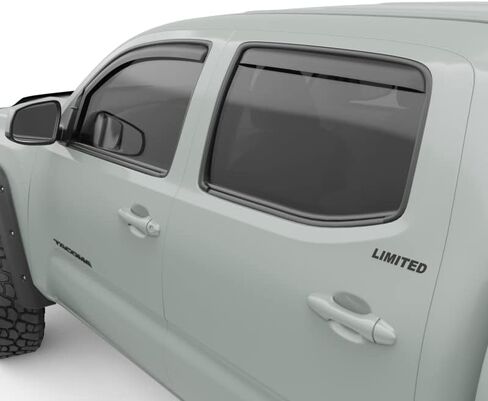 EGR 575085 In-channel Window Visors Front and Rear Set, Matte Black Finish, Compatible with Toyota Tacoma Crew Cab Models in Saudi Arabia