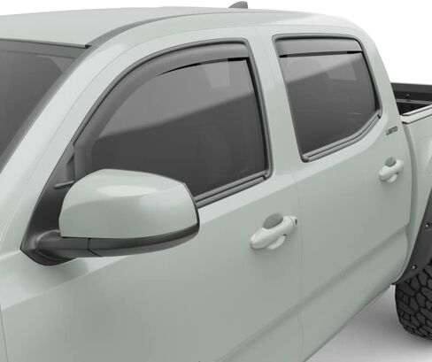 EGR 575085 In-channel Window Visors Front and Rear Set, Matte Black Finish, Compatible with Toyota Tacoma Crew Cab Models in Saudi Arabia