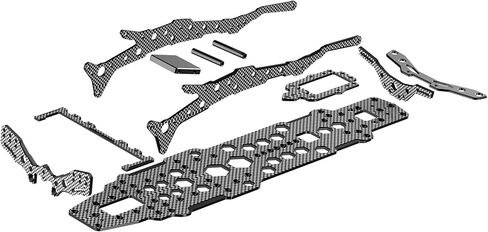 Carbon Fiber Upgrade Kit for 3RACING D5 MR 1:10 RC Drift Car Silvery SSG verson in Saudi Arabia