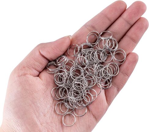 Super Z Outlet 1" (25mm) Nickel Plated Silver Steel Round Edged Split Circular Keychain Ring Clips for Car Home Keys Organization, Arts & Crafts, Lanyards (100) in Saudi Arabia