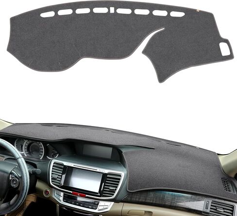 غطاء لوحة القيادة لسيارة Honda Accord 2013-2017، غطاء لوحة القيادة غير قابل للانزلاق، غطاء لوحة القيادة مقاوم للحرارة (رمادي) in Kuwait