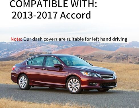 غطاء لوحة القيادة لسيارة Honda Accord 2013-2017، غطاء لوحة القيادة غير قابل للانزلاق، غطاء لوحة القيادة مقاوم للحرارة (رمادي) in Kuwait