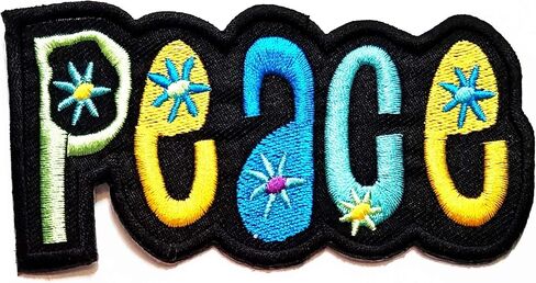 Nipitshop Patches Yellow Love Sunflowers Patch Love Peace Hippie Cartoon Logo Kid Baby Boy Jacket T Shirt Patch Sew Iron on Embroidered Sign Gift Costume in Saudi Arabia