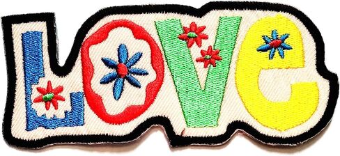 Nipitshop Patches Yellow Love Sunflowers Patch Love Peace Hippie Cartoon Logo Kid Baby Boy Jacket T Shirt Patch Sew Iron on Embroidered Sign Gift Costume in Saudi Arabia