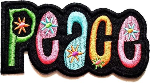 Nipitshop Patches Yellow Love Sunflowers Patch Love Peace Hippie Cartoon Logo Kid Baby Boy Jacket T Shirt Patch Sew Iron on Embroidered Sign Gift Costume in Saudi Arabia