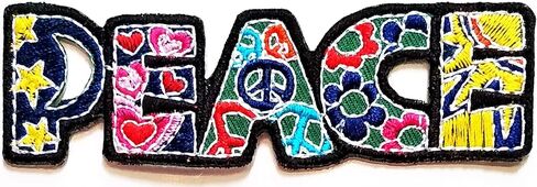 Nipitshop Patches Yellow Love Sunflowers Patch Love Peace Hippie Cartoon Logo Kid Baby Boy Jacket T Shirt Patch Sew Iron on Embroidered Sign Gift Costume in Saudi Arabia
