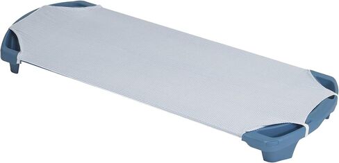 Angeles Angels Rest Gingham Cot Sheet, Standard, AFB5700SG, Kids Daycare, Classroom or Preschool Poly/Cotton Fitted Naptime Sheet with Elastic Straps in Saudi Arabia