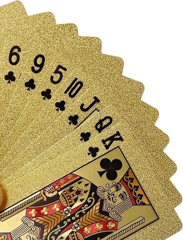 أوراق اللعب الماسية المقاومة للماء، أوراق اللعب الذهبية، مجموعة أوراق اللعب، بطاقات بوكر الهدايا، بطاقات الحفلات والألعاب (بطاقات الماس الذهبية) in Saudi Arabia