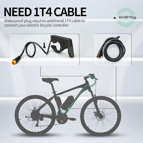 MUSELK Ebike 3Pin موصل مقاوم للماء الإبهام خنق متوافق اليد اليسرى / اليمنى التكيف 36V / 48V 60V / 72V سكوتر كهربائي دراجة الملحقات موتور الاصبع خنق in Kuwait