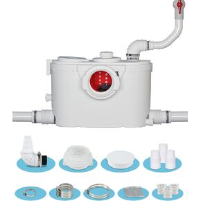 Macerator Pump for Basement Waste Water Disposal Lifting Up, Sewage Pump with 4 Inlets for Toilet, Sink, Laundry, Shower, Upflush to 30ft/11 m, 2960 GPH, Macerating Toilet Pump, 700 watt in Saudi Arabia