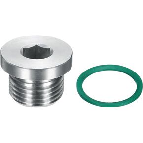 uxcell G3/4 Inner Hex Head Pipe Fitting Plug, Universal 304 Stainless Steel Thread Socket Plug with Green O-Ring for Terminate Pipe Ends or Replacement Drains in Saudi Arabia
