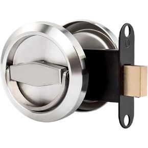 Stainless Steel 304 Recessed Invisible Cup Handle Privacy Hidden Door Locks Cabinet Pulls Handle Disk Ring Lock 1Pcs(Double Side-WD) in Saudi Arabia