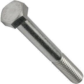 1/2-13 x 2-1/2" Hex Head Cap Screw Bolts, External Hex Drive, Stainless Steel 304, Partially Threaded, Stainless Steel, Quantity 10 by Fastenere in Kuwait
