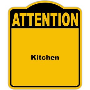 انتباه المطبخ الأصفر الأسود الأسود المركب المركب 8.5 × 10 بوصات in Kuwait