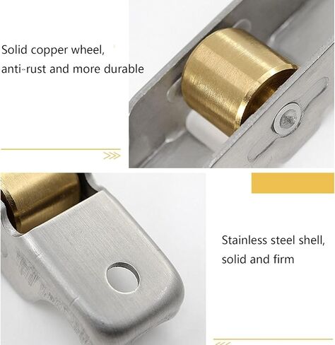 Window Pulley,Door Window Pulley, 4 Wheels, 77/88 Type Track Pulley, Stainless Steel Single Copper Pulley, Plastic Steel Window Pulley, Sliding Door Track, Roller Sliding Window Wheel(Flat Wheel,Type in Saudi Arabia