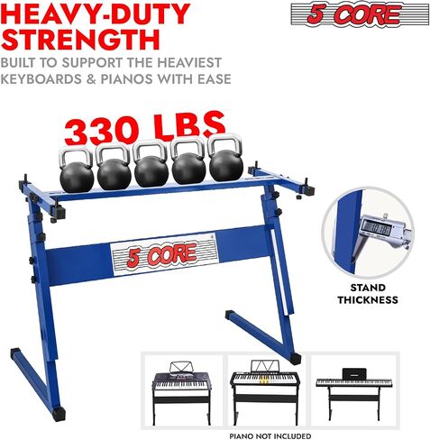 5 Core Keyboard Stand z Z Zeal Electric Piano Riser قابلة للطي وقابلة للطي متينة لصالح 54 61 88 Keys Instruments Pink - KS Z1 BPNK in Saudi Arabia