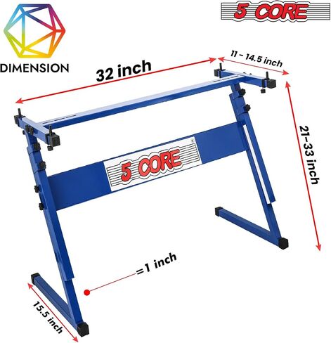 5 Core Keyboard Stand z Z Zeal Electric Piano Riser قابلة للطي وقابلة للطي متينة لصالح 54 61 88 Keys Instruments Pink - KS Z1 BPNK in Saudi Arabia