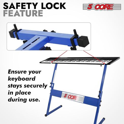 5 Core Keyboard Stand z Z Zeal Electric Piano Riser قابلة للطي وقابلة للطي متينة لصالح 54 61 88 Keys Instruments Pink - KS Z1 BPNK in Saudi Arabia