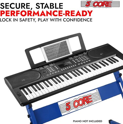 5 Core Keyboard Stand z Z Zeal Electric Piano Riser قابلة للطي وقابلة للطي متينة لصالح 54 61 88 Keys Instruments Pink - KS Z1 BPNK in Saudi Arabia
